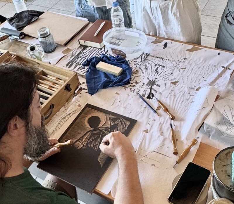 Byzantine Woodcut Printmaking with Fotis Varthis